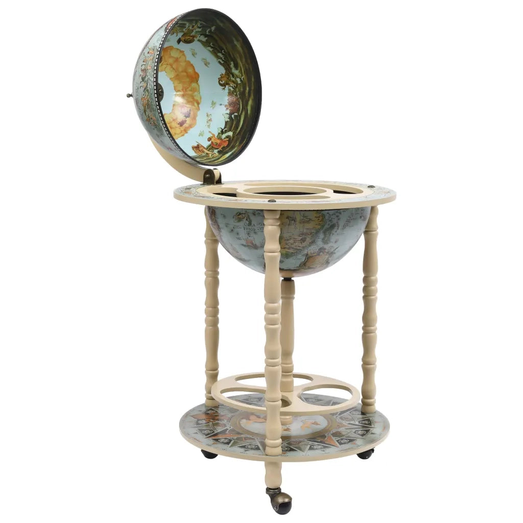 Cantinetta a Globo da Bar con Supporto in Eucalipto Blu CFW9433666