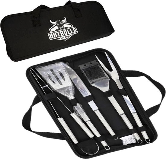 Set di accessori per griglia, 5 pezzi, set di griglia, regalo per uomini, compleanno, pinza da griglia, spazzola da griglia, coltello da griglia, pennello con silicone, spatola da griglia, idea di regalo, Natale