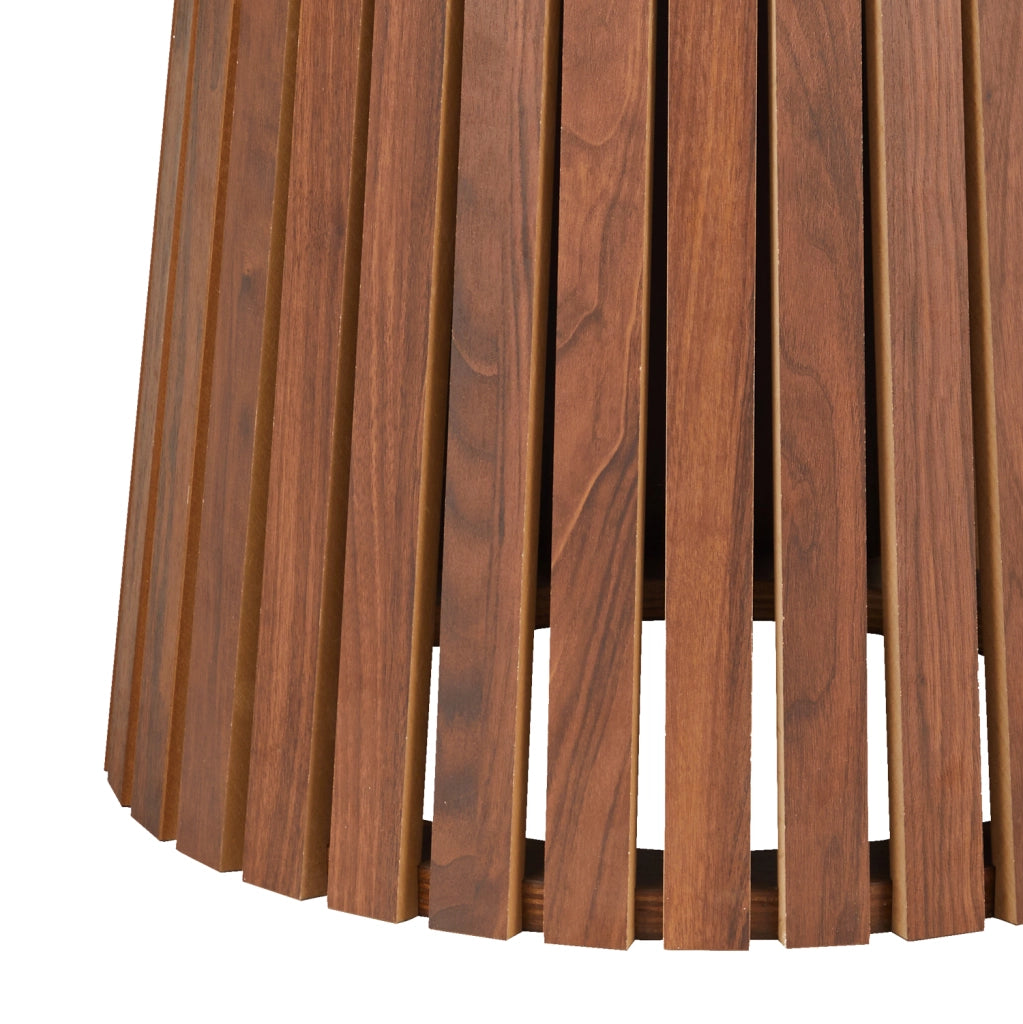 LIV Tavolo da pranzo rotondo da 110 cm in legno scuro