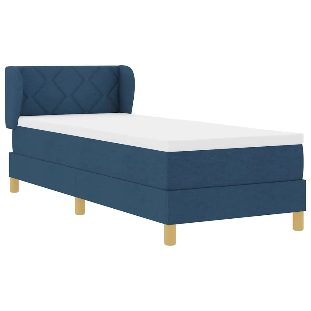 Letto a molle con materasso Blu 80 x 200 cm Tessuto 3340247