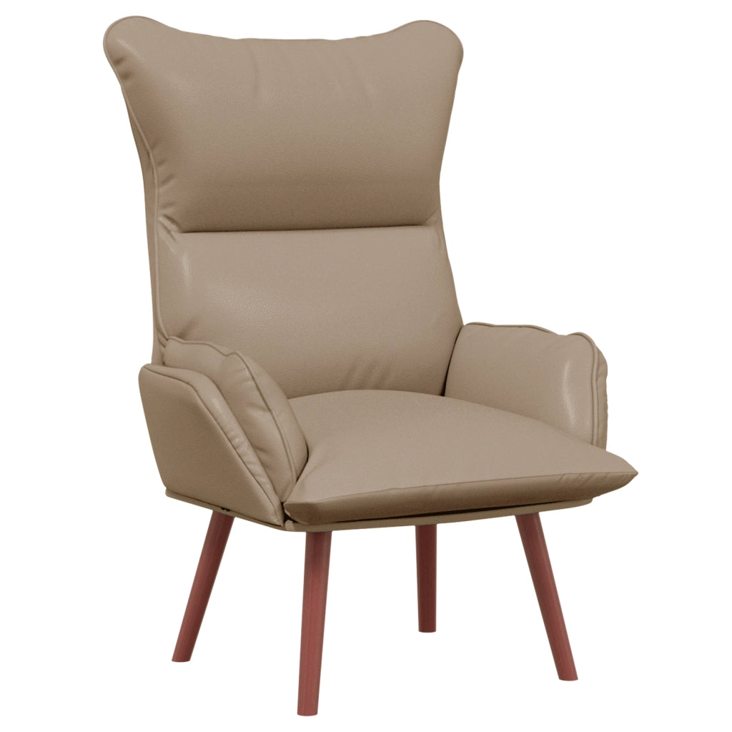 Poltrona Rilassante in Pelle Sintetica Cappuccino