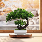 Bonsai Kunstboom, 22 cm, Bonsai Kunstmatico, Verlichting Naturale per Ridurre lo Stress, Decorazione per Interni, Ufficio e Giardino