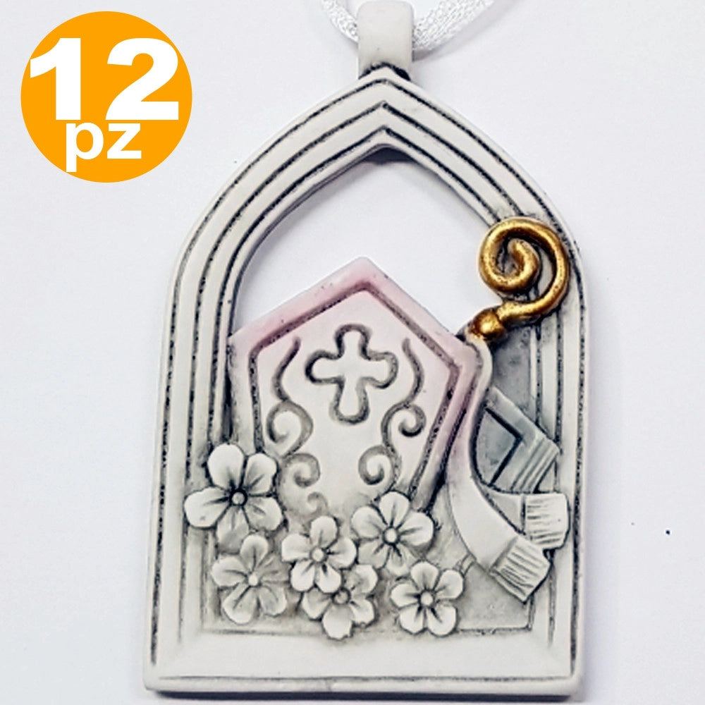 Trade Shop - Bomboniera Bomboniere Per Cresima Arco Sacro Simbolo Mitria Ceramica Appendino -