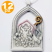 Trade Shop - Bomboniera Bomboniere Per Cresima Arco Sacro Simbolo Mitria Ceramica Appendino -
