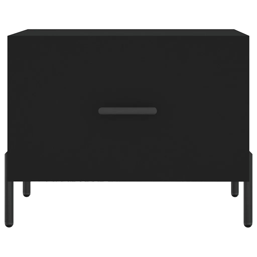 Tavolini da Salotto 2 pz Neri 50x50x40 cm in Legno Multistrato