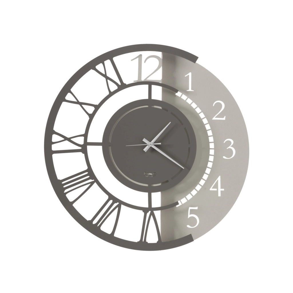 Orologio da parete particolare Full Metal Jack piccolo Nero e bianco marmo