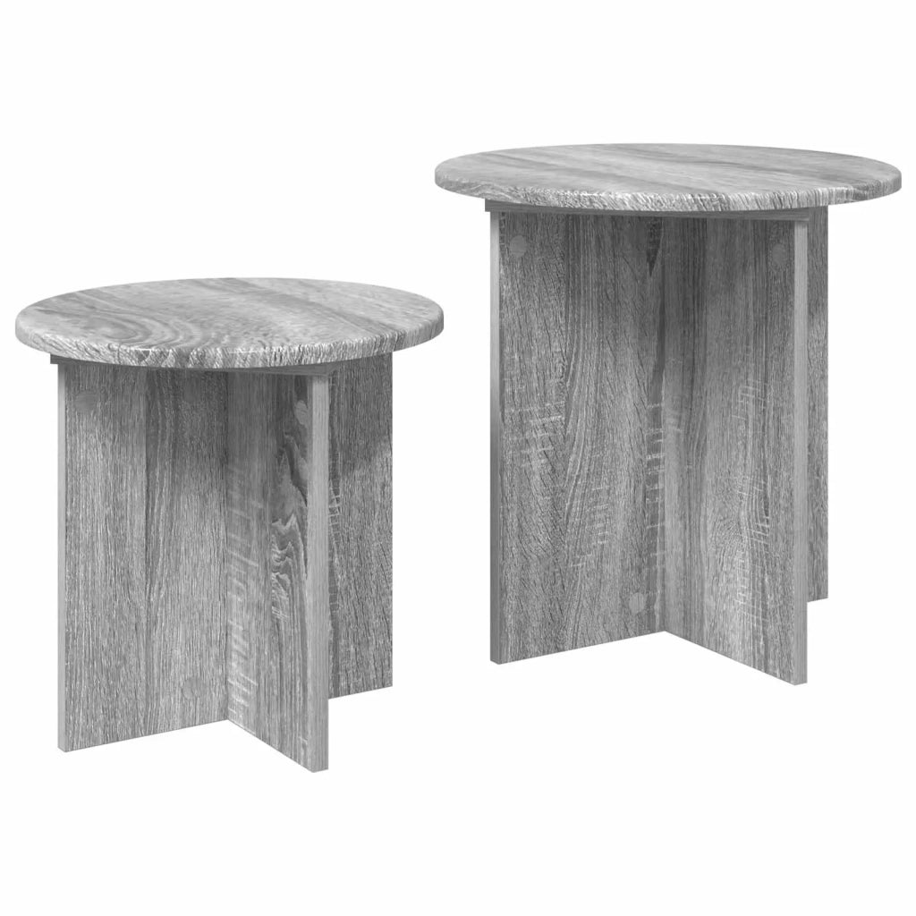Set tavolini 2 pcs Grigio Sonoma Legno ingegnerizzato 8001016