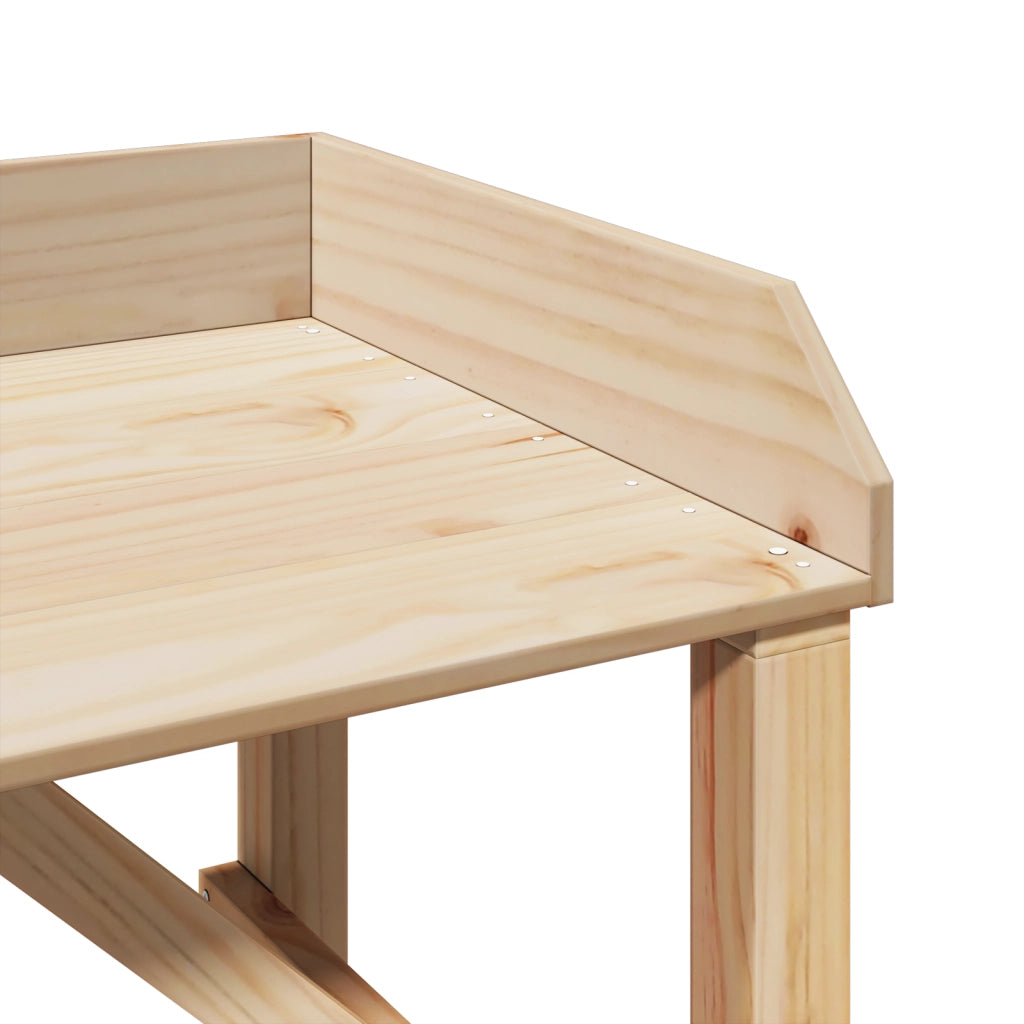 Tavolo da giardinaggio 75x40x90 cm in legno massello di pino