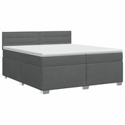 Letto box spring con materasso Grigio Scuro 200 x 200 cm 3450552