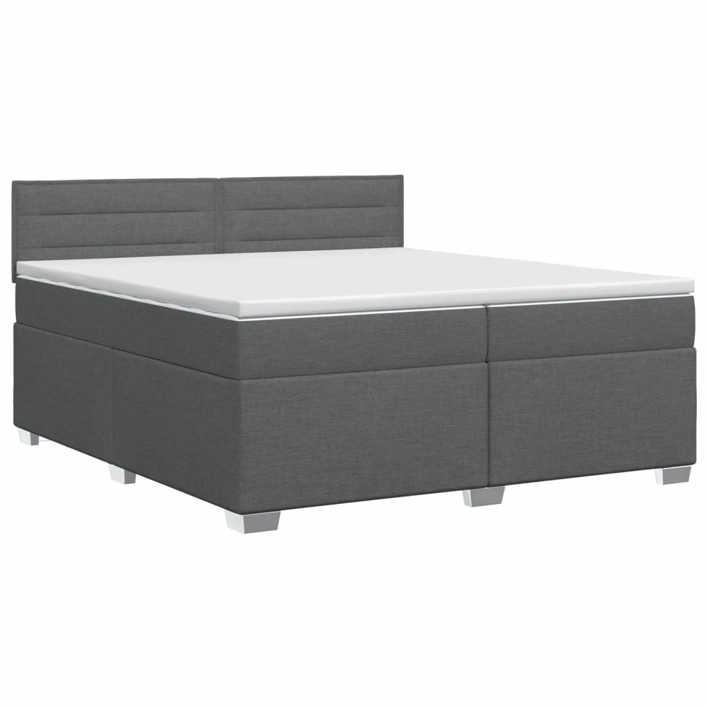 Letto box spring con materasso Grigio Scuro 200 x 200 cm 3450552