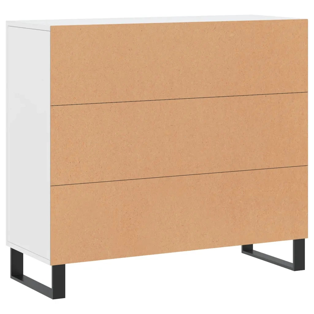 Credenza | Madia | Buffet da pranzo | Armadio da pranzo Bianca 90x34x80 cm in Legno Multistrato