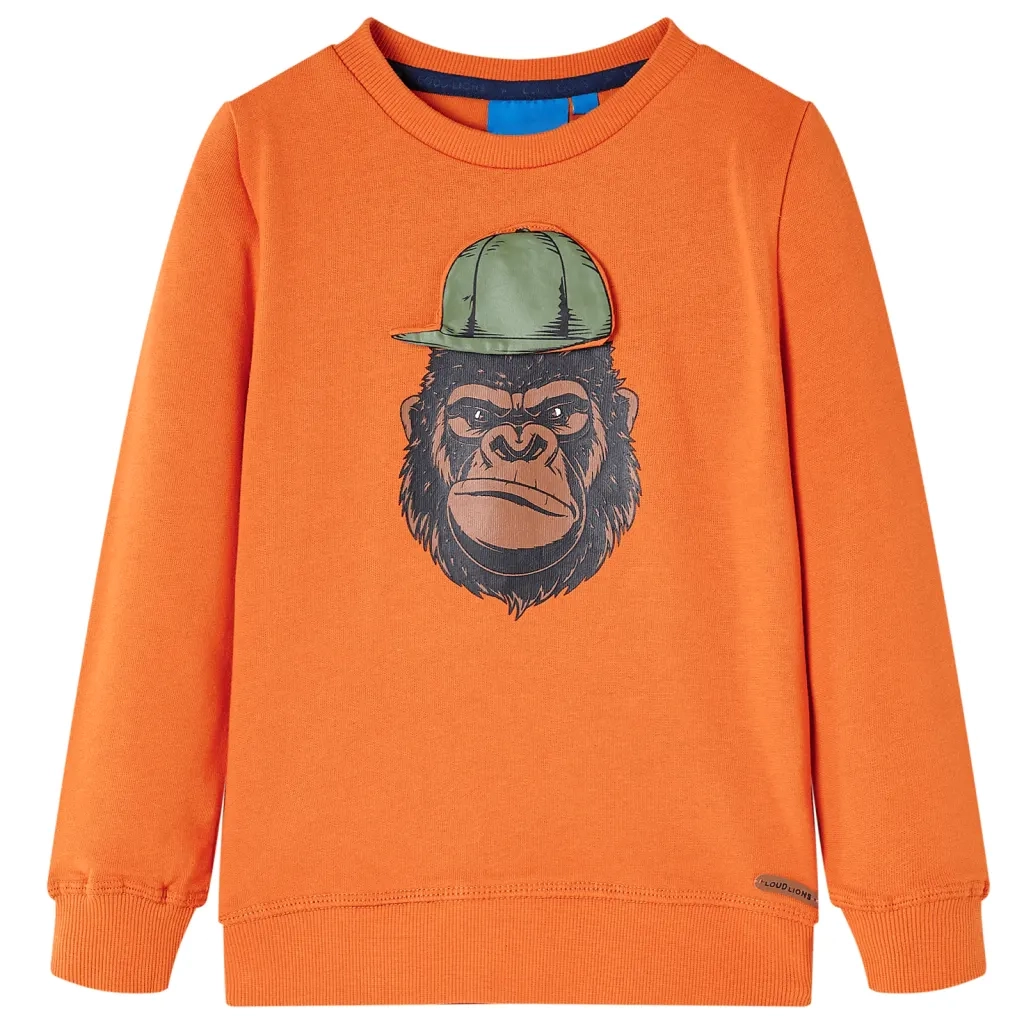 Felpa da Bambino Arancione Scuro 104cod mxl 109112