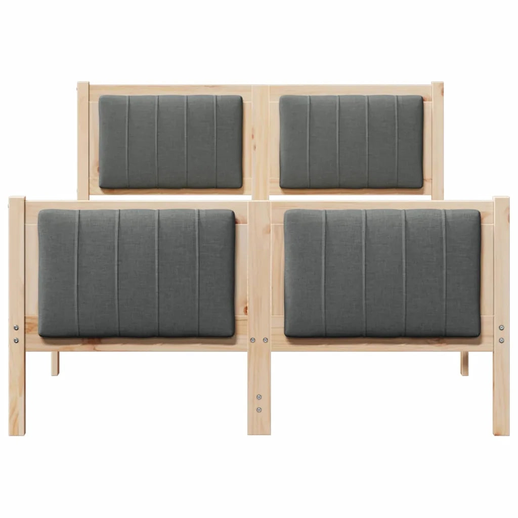 Struttura del Letto marrone e grigio scuro 120 x 200 cm 878470