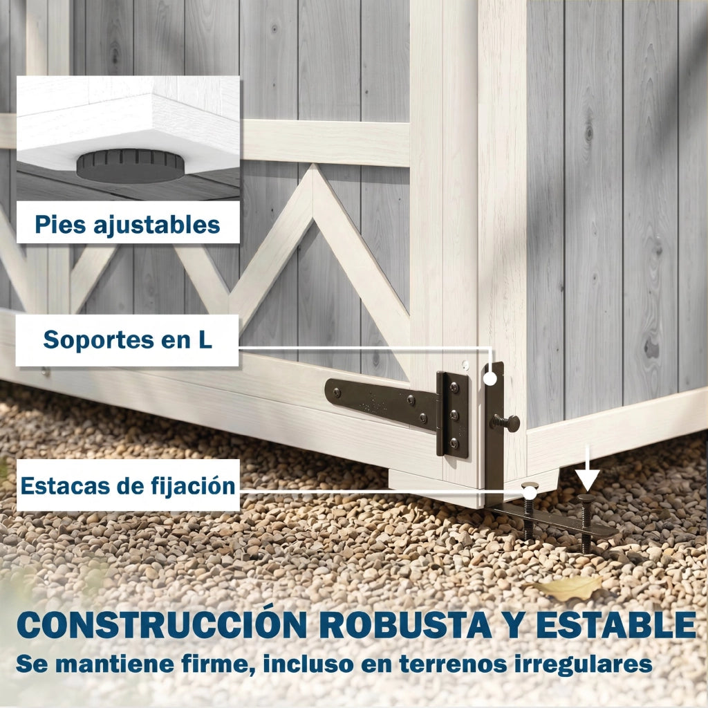 Armadio da Giardino in Legno ¨C zephmum ¨C Grigio 105x55x179 cm