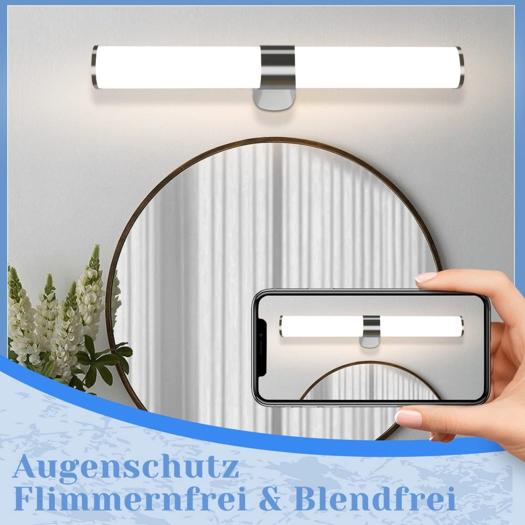 ZMH Lampada da specchio per bagno 8W Moderna 40 cm cromata per camera da letto IP44
