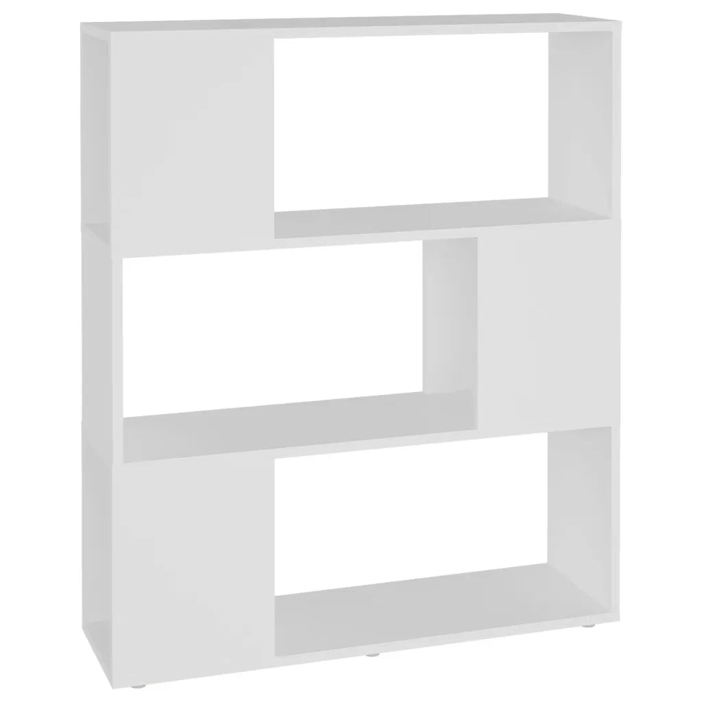 Libreria/Divisorio Bianco 80x24x94 cm in Legno Multistrato