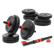 Set di manubri da 20 kg con piastre in ghisa per allenamento della forza e sollevamento pesi (16_0000845)