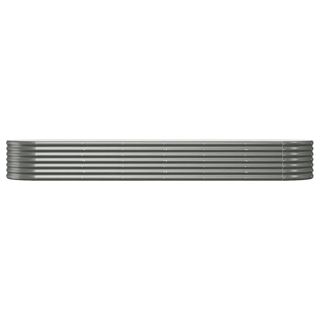 Fioriere | Cassetta per fiori | Letto Giardino Acciaio Zincato 296x80x36 cm Grigio