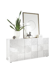 Mobile Buffet in Melaminico 180x42x84cm TFT Blossom Bianco