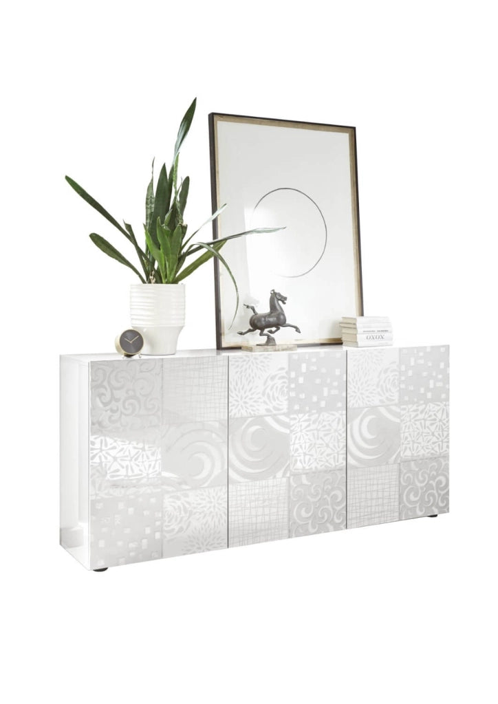 Mobile Buffet in Melaminico 180x42x84cm TFT Blossom Bianco