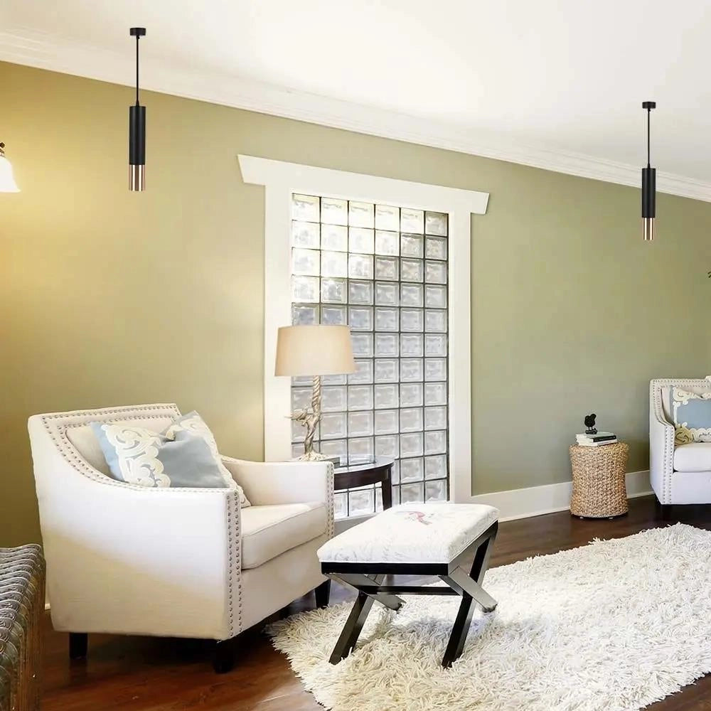Lampada a sospensione tubolare nero/oro GU10 V-TAC VT-977