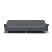 Copridivano Elasticizzato 2 Posti in Poliestere e Cotone Fashionable Grigio Scuro