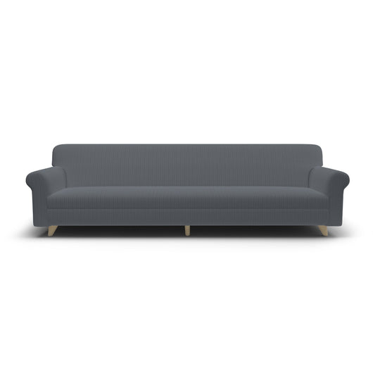 Copridivano Elasticizzato 3 Posti in Poliestere e Cotone Fashionable Grigio Scuro