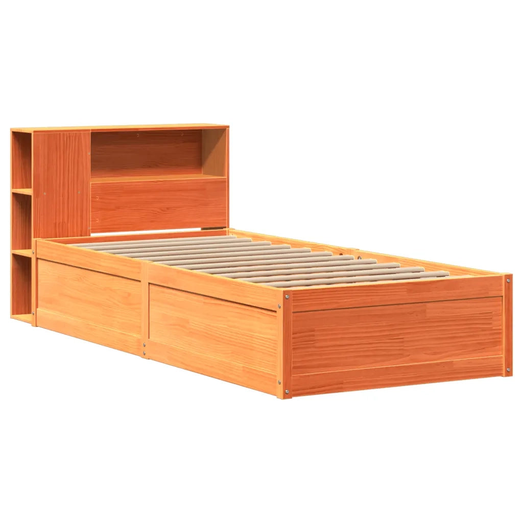 Letto senza Materasso Marrone Cera 75x190 cm in Legno di Pino 3323442