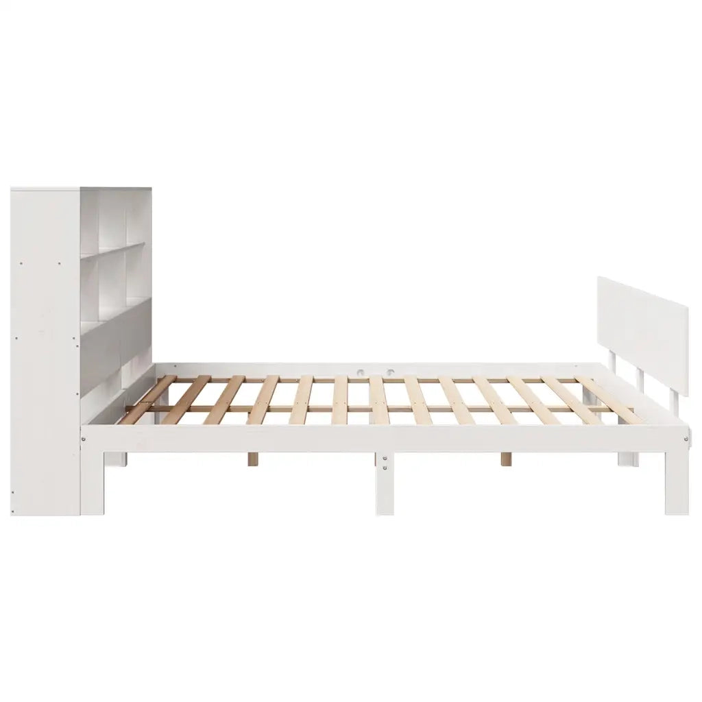 Giroletto con Libreria senza Materasso-Struttura Letto con contenitore 180x200 cm in Legno Pino 816812