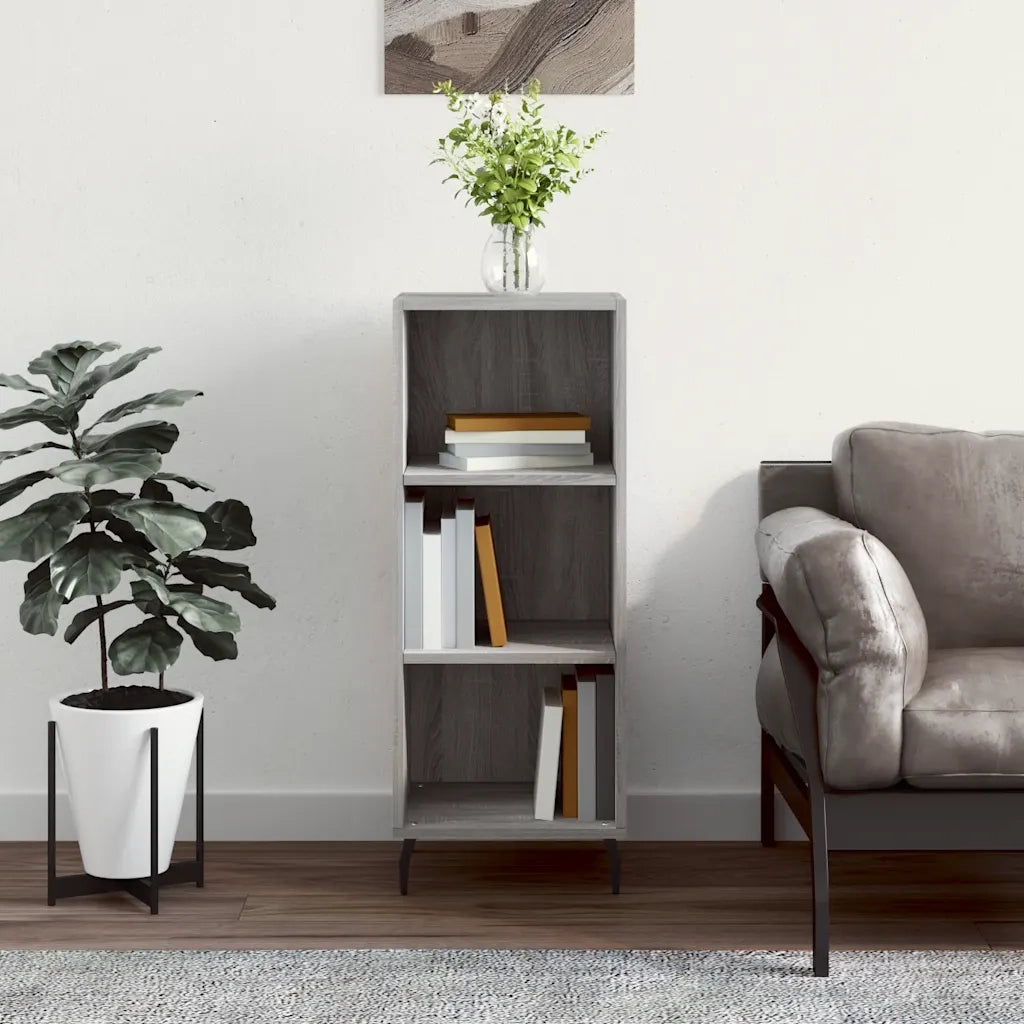 Credenza-Buffet-Armadio da cucina Grigio Sonoma 34,5x32,5x90 cm in Legno Multistrato 387233