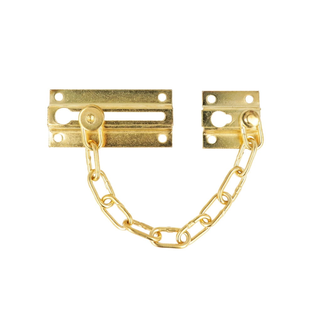 Chiudiporta con catenella - ferro ottonato - 1 pz.