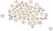 50 pezzi di chiodi in plastica con 2 fori e perle false - 10mm - per cucire e artigianato di abbigliamento.