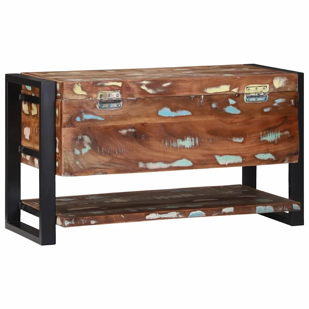 Scatola di Stoccaggio Multicolore Legno massello di recupero 4015976