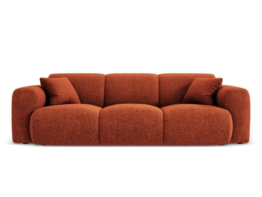Cosmopolitan Design - Divano "Nolio" 3 posti in ciniglia terracotta 