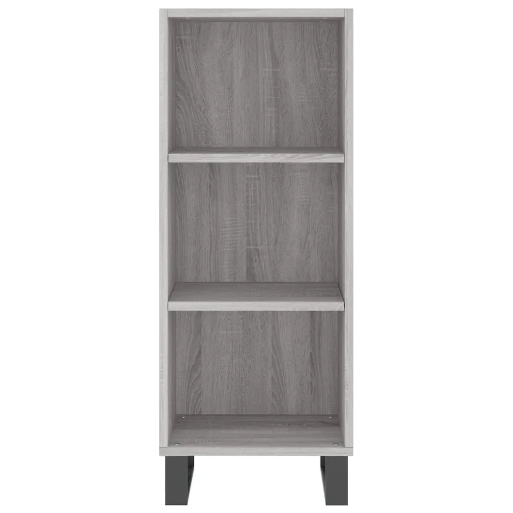 Credenza | Madia | Buffet da pranzo | Armadio da pranzo Grigio Sonoma 34,5x34x180 cm in Legno Multistrato