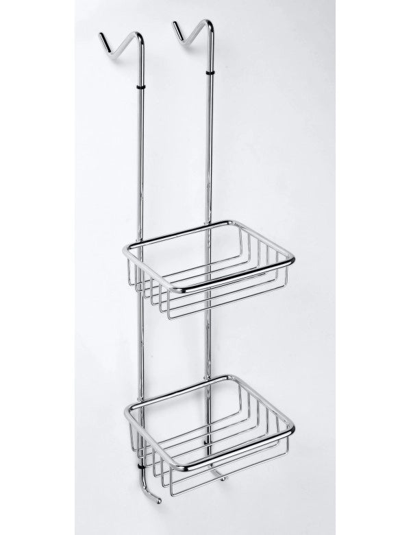 Porta doccia sospesa CYTRO in ottone cromato 17x14x70 cm