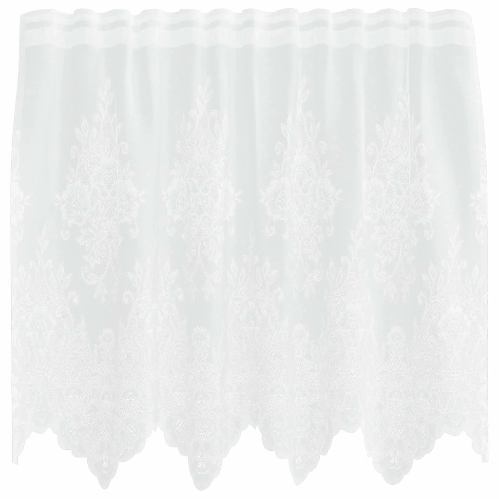 Tenda in Pizzo con tende Bianco 120 x 150 cm Poliestere 4107750