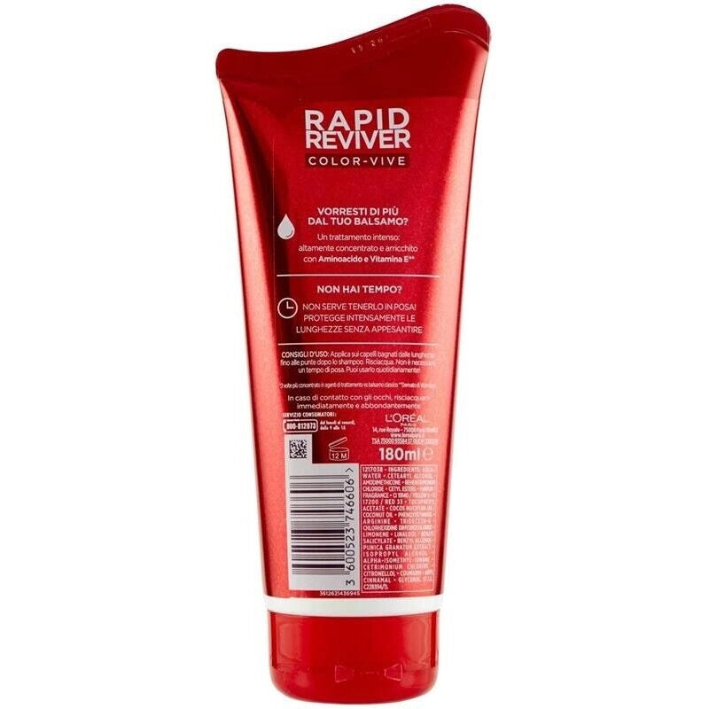 ELVIVE BALSAMO RAPID REVIVER COLOR VIVE DA 180 ML CON AMINOACIDI E VITAMINA E