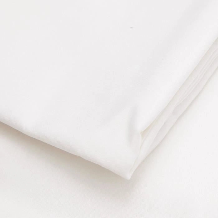Completo letto - 1 copripiumino 220 x 240 cm + 2 federe 60 x 60 cm - 100% raso di cotone - Bianco
