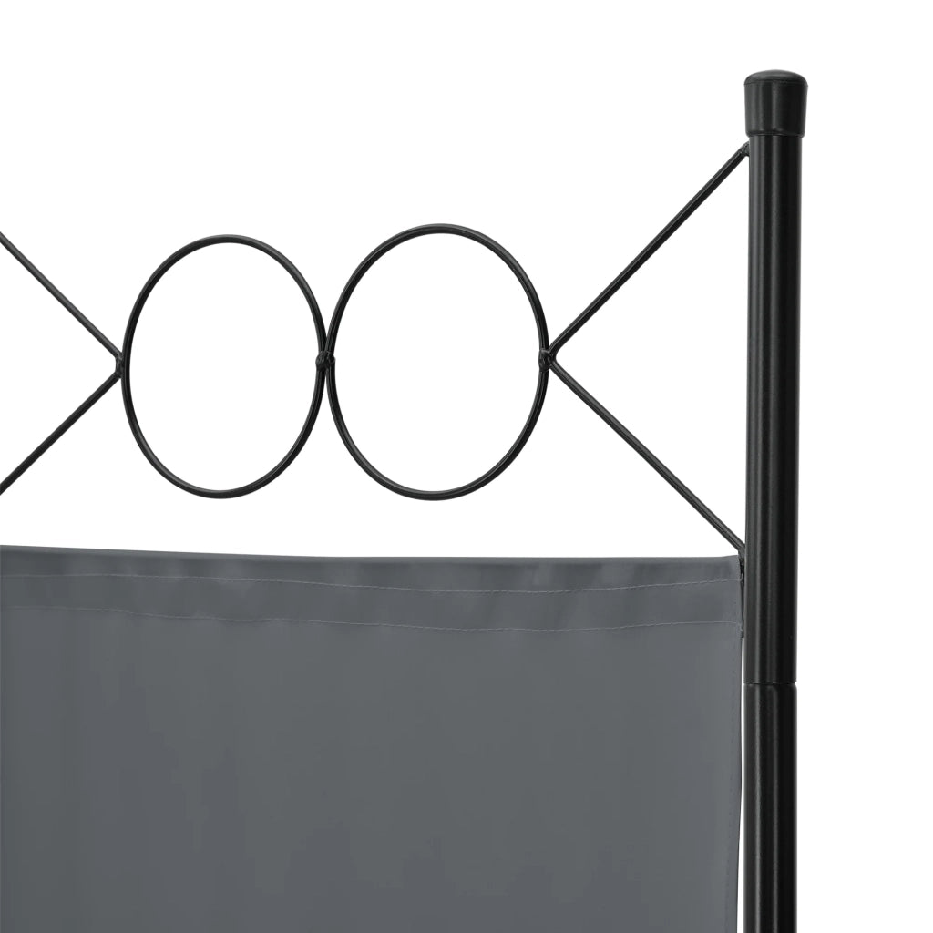 Schermo divisorio per la privacy a 4 pannelli 171 x 160 cm grigio scuro 03_0008062