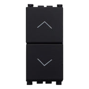 Pulsante Doppio Saliscendi 1P+1P 10A Colore Nero Compatibile Con Vimar Arke