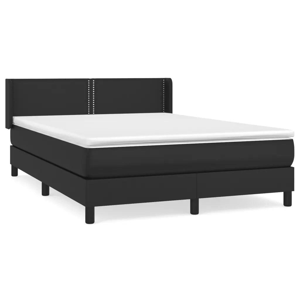 Giroletto a Molle con Materasso Nero 140x200 cm in Similpellecod mxl 75600