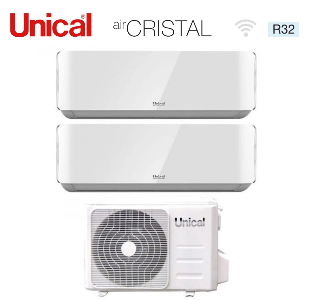 Condizionatore Dual Split Unical Air Cristal 13+13 (12+12) con XMX3 21HE R-32 Wi-Fi Optional