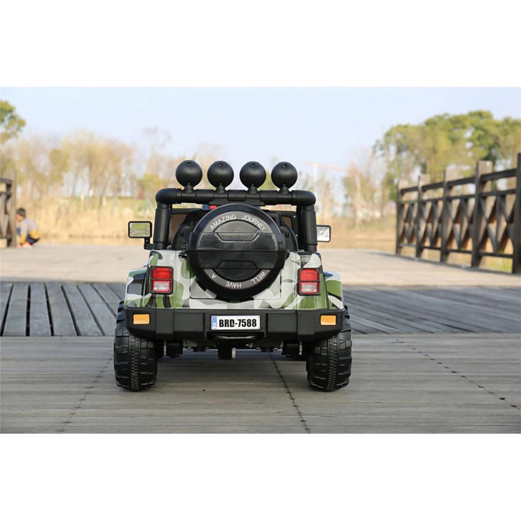 Macchina Elettrica per Bambini Fuoristrada Adventure 12V con Telecomando Mimetico