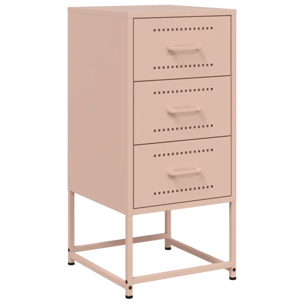 Comodino Rosa 36x39x78 cm in Acciaio 846580