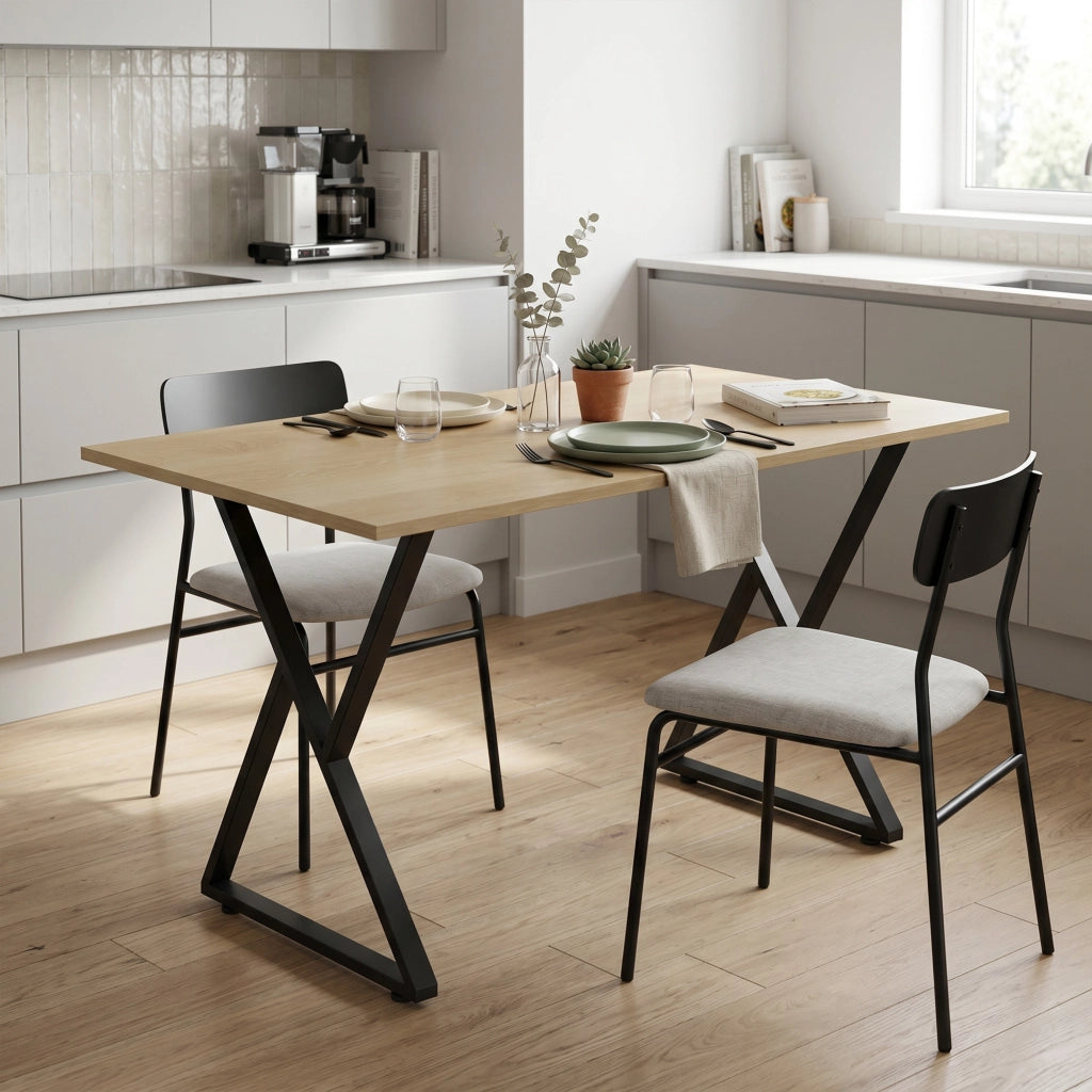 Gambe da Tavolo in Acciaio ¨C Zephmum ¨C Nero 60x72 cm