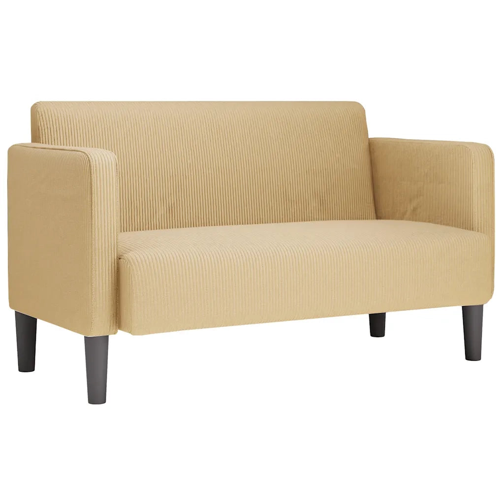 Divano Divanetto Verde Grigio 109 cm Tessuto a Coste 4100526