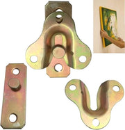 Supporto per specchi x2, fissaggio in ottone, grucce intercambiabili per foto e specchi