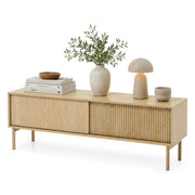 Kami, Mobile Porta tv 2 Ripiani, 154x40x52h cm Marrone Rovere