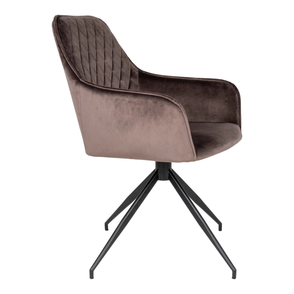Sedia Harbo, Marrone, Velluto, 62x56x89 cm